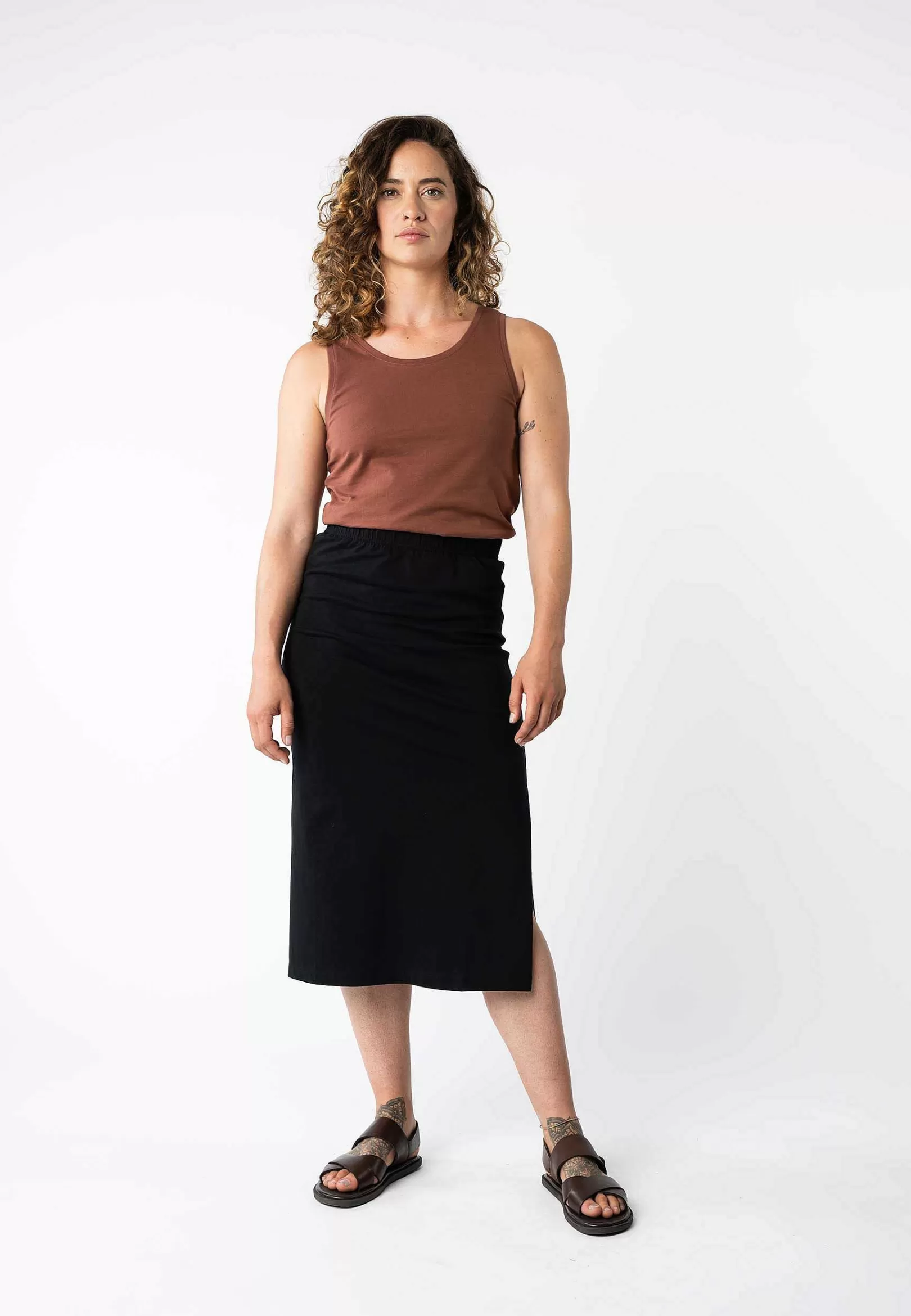 Cheap Damen Midi Rock Divari Damen Kleider