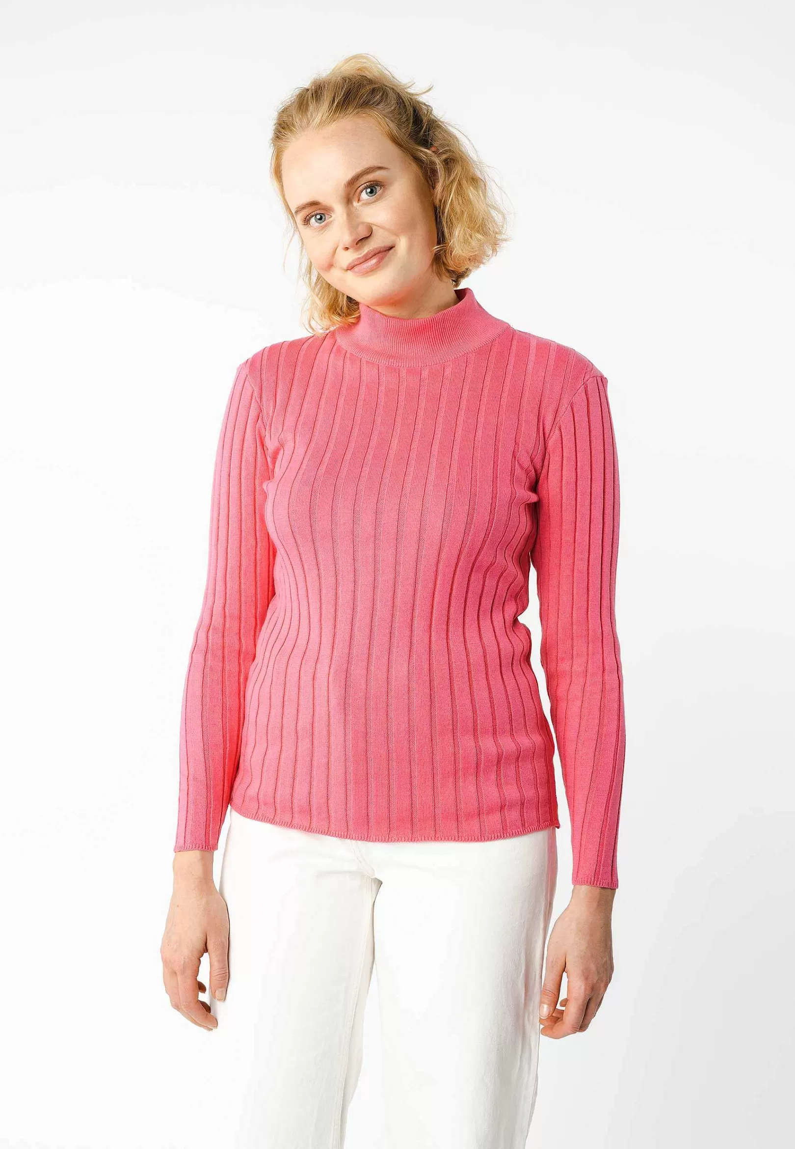 Outlet Damen Strickpullover Mit Mockneck Amba Damen Strickmode