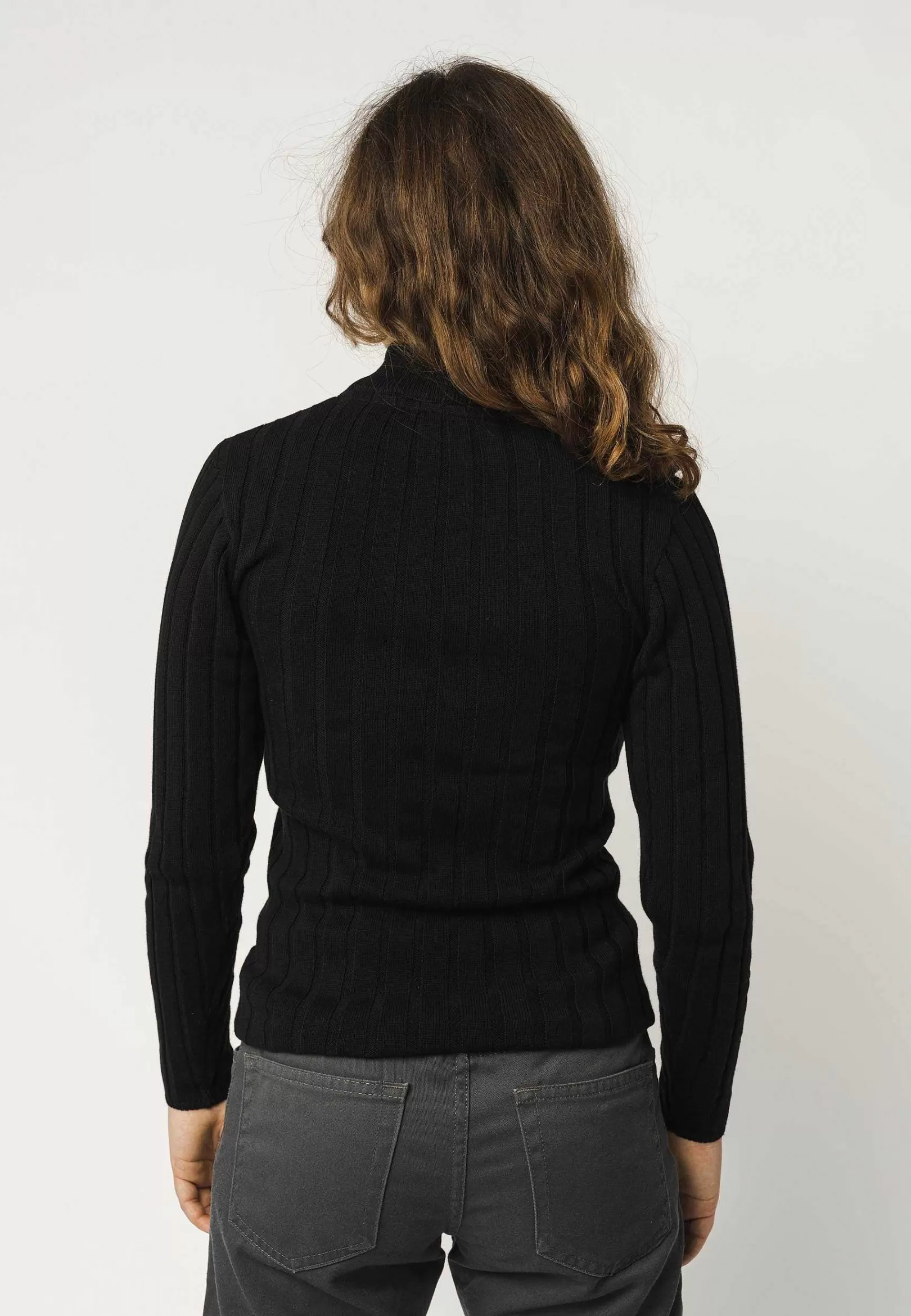 New Damen Strickpullover Mit Mockneck Amba Damen Strickmode