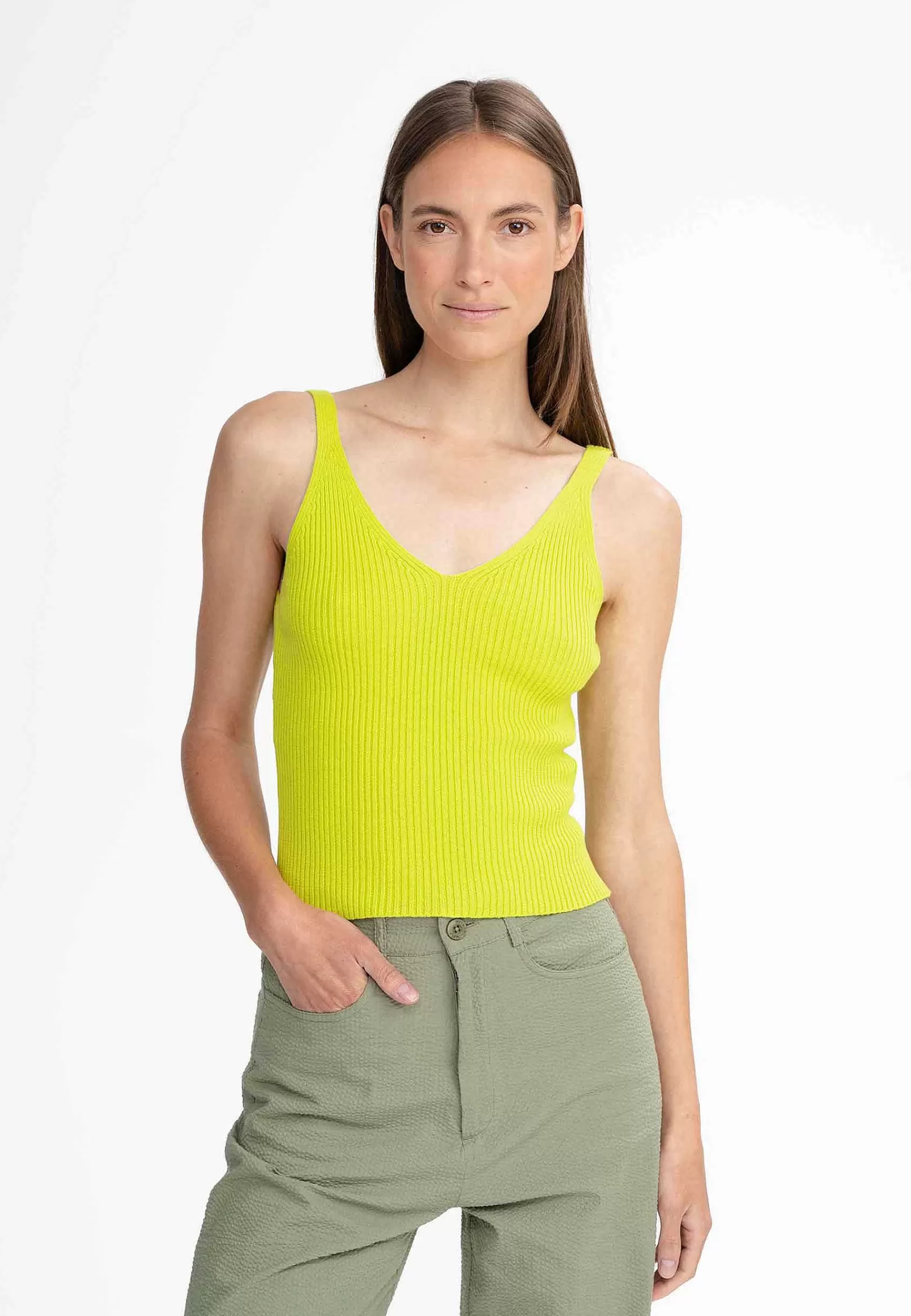 Clearance Damen V-Neck Strick Top Rhada Damen Shirts & Tops