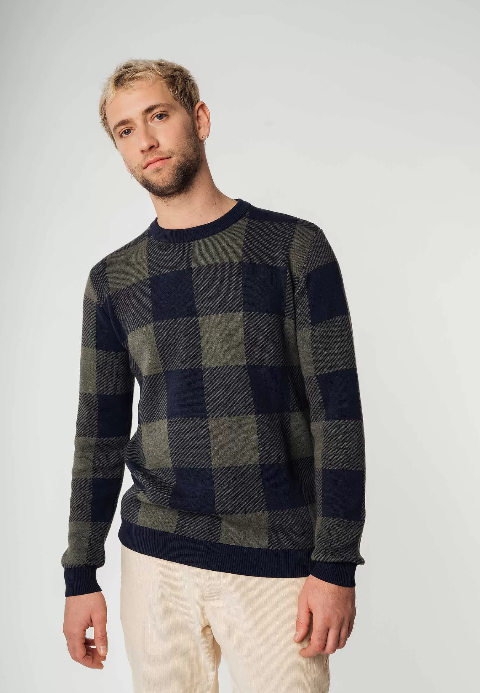 Outlet Jacquard Strickpullover Manav Herren Strickwaren